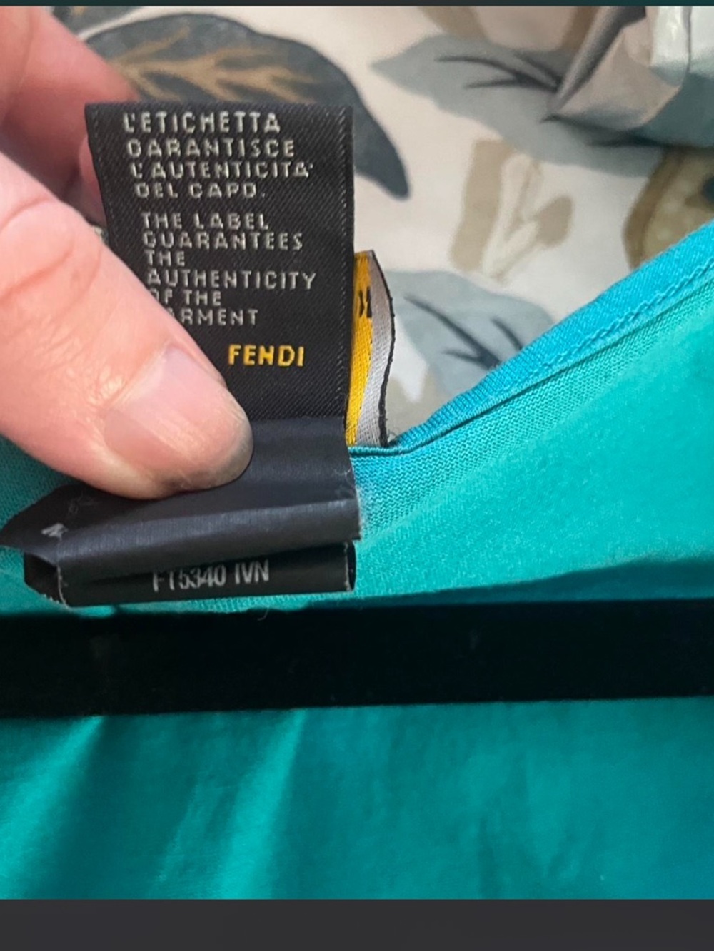 Fendi teal babydoll top - Picture 7 of 7